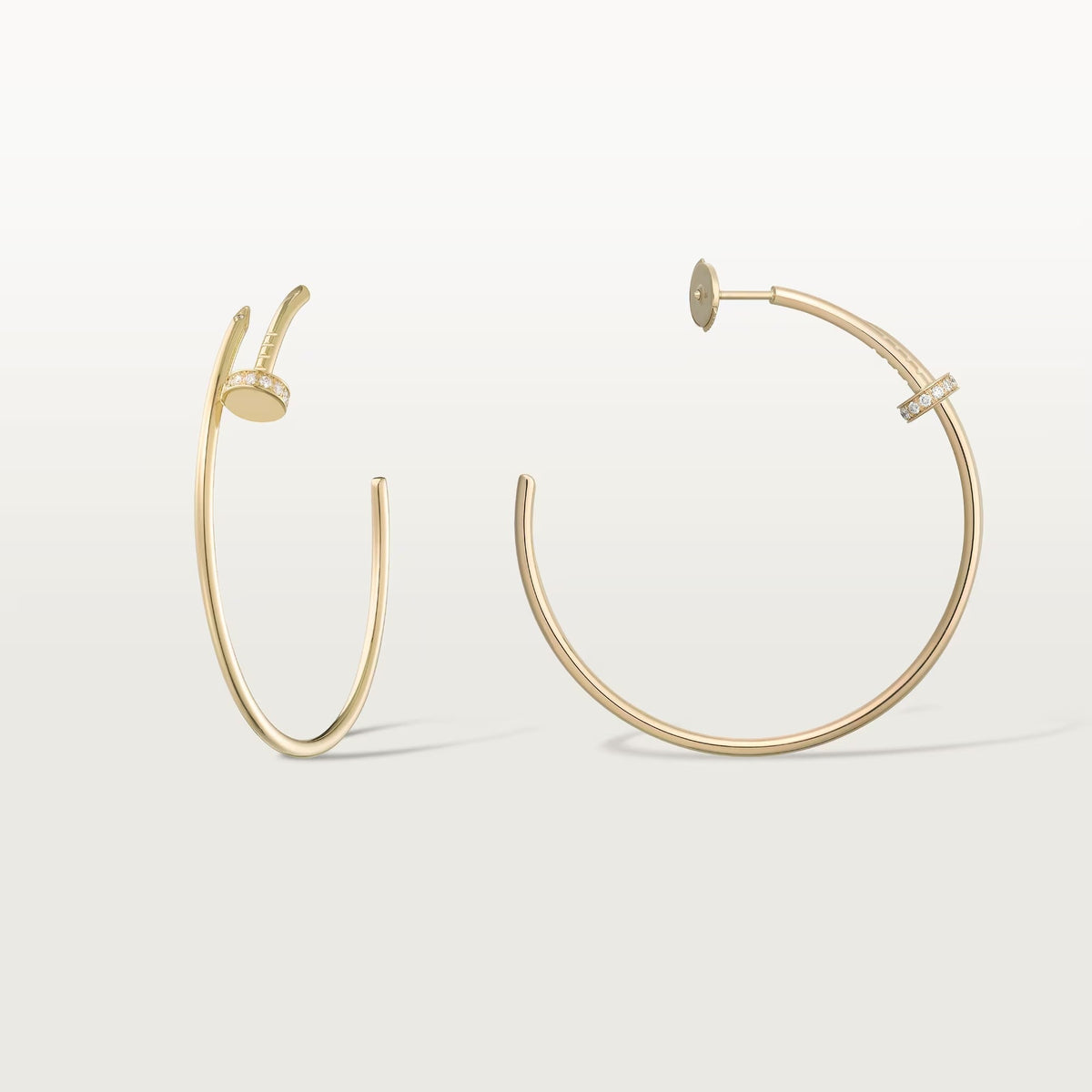 [sparkle Jewelery]JUSTE HALF DIAMOND LARGE EARRINGS