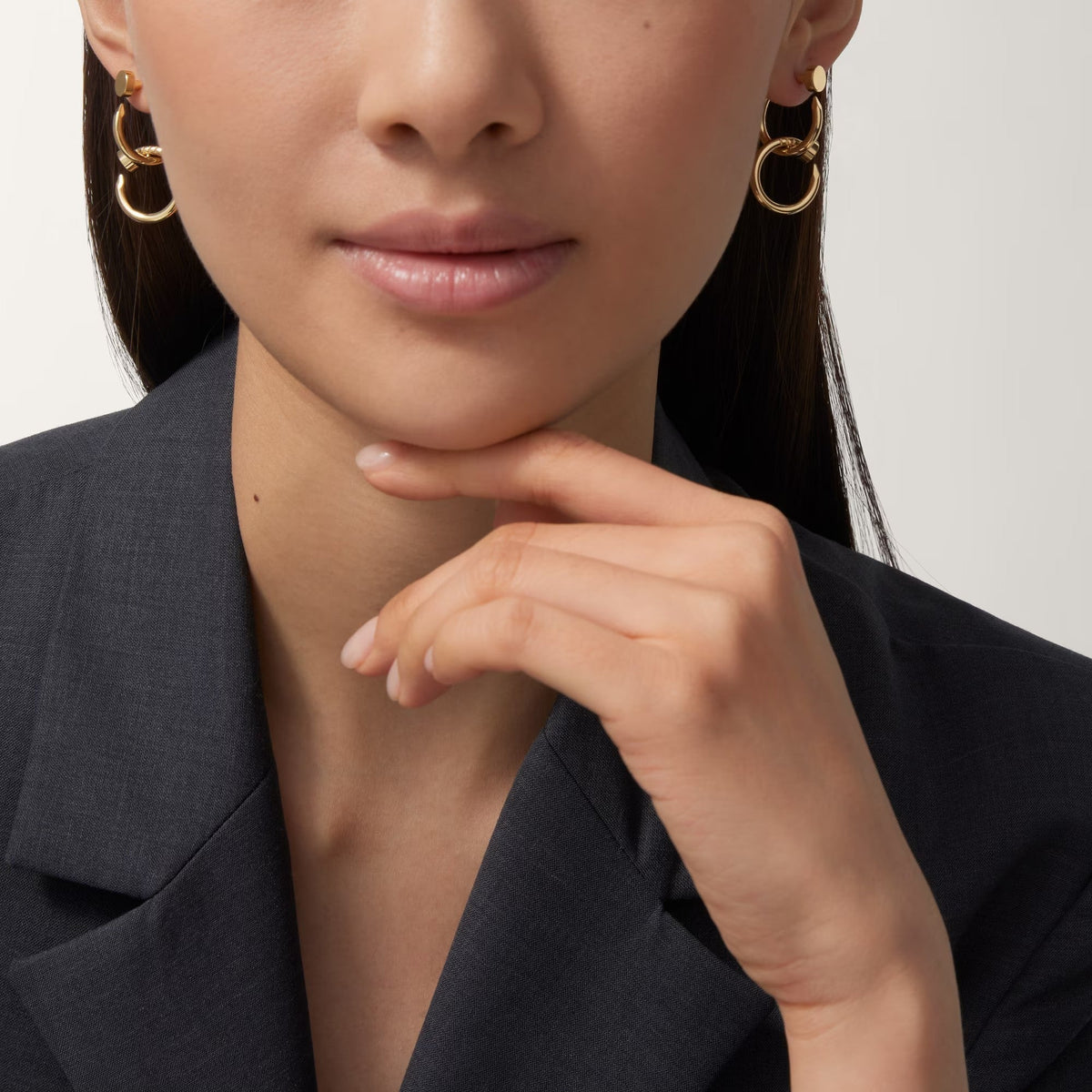 [sparkle Jewelery]JUSTE NO DIAMOND DOUBLE EARRINGS