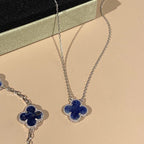 [sparkle Jewelry ]CLOVER 15MM PIETERSITE NECKLACE SILVER