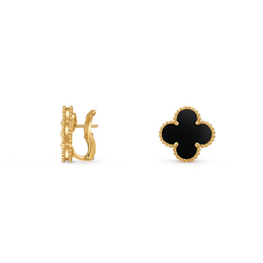 [Sparkle]15MM KLEEBBLUMEN-OHRSTECKER GOLD KOLLEKTION