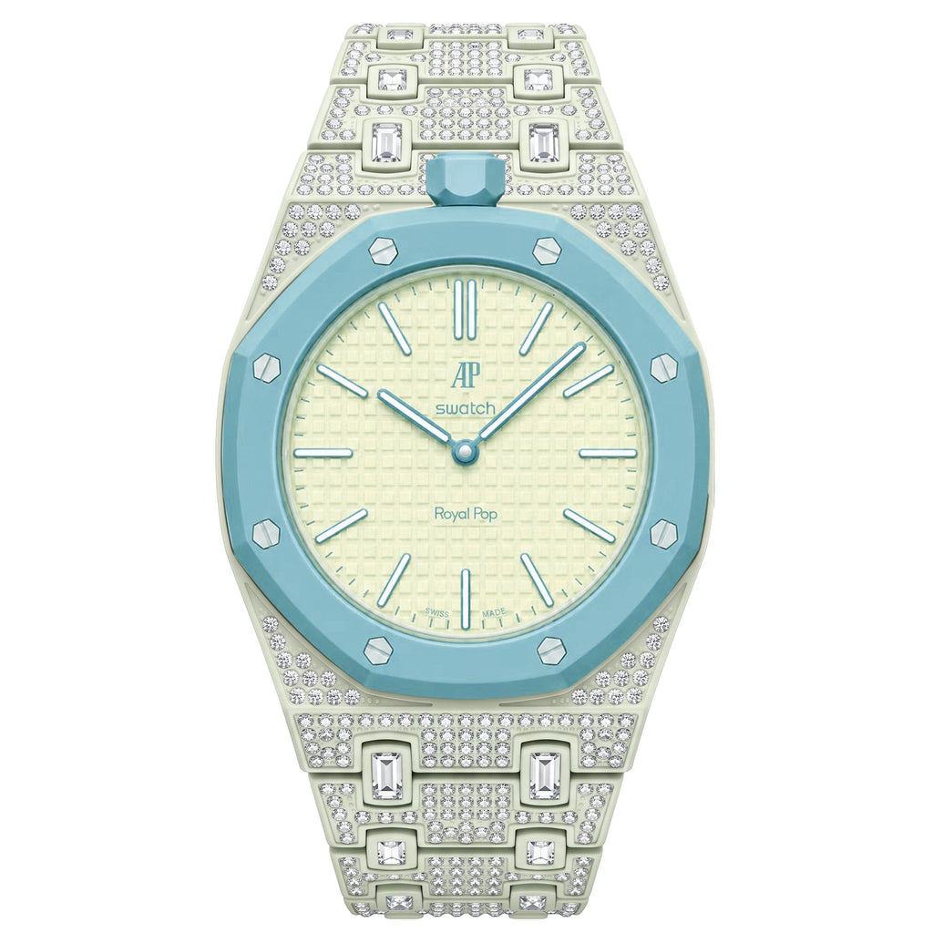 Royal Oak Pop Exclusive Bioceramic Case & Bioceramic Strap Full Diamond