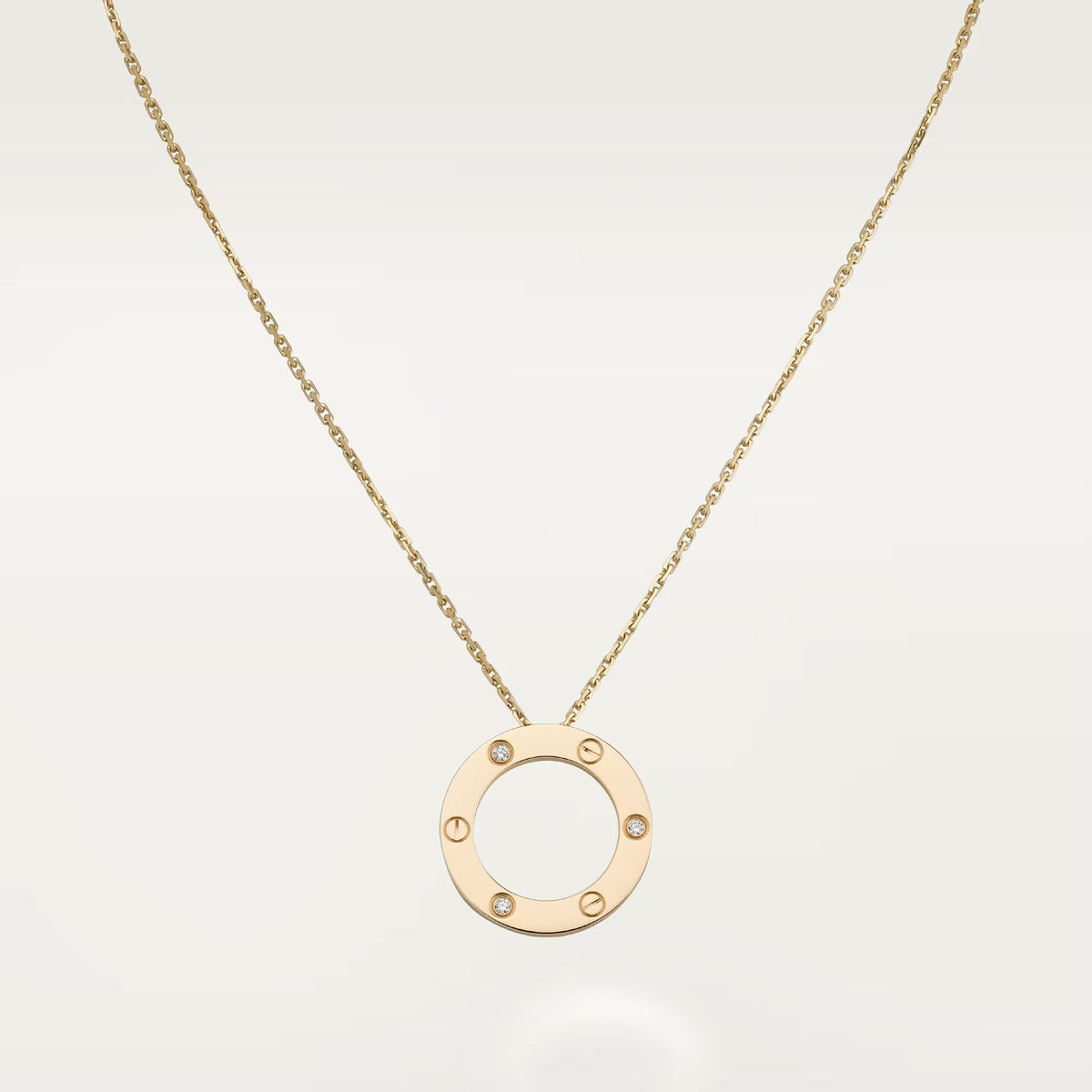 [sparkle Jewelery]LOVE NECKLACE 16MM 3 DIAMONDS