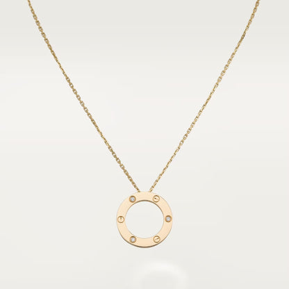 [sparkle Jewelery]LOVE NECKLACE 16MM 3 DIAMONDS