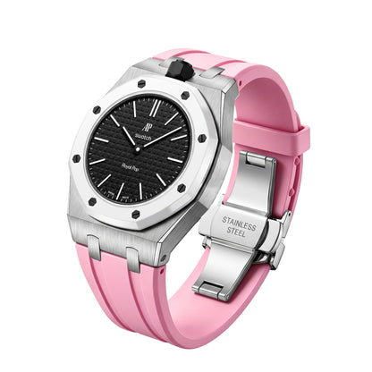[Sparkle]Royal Oak Pop Exklusiv Stahlgehäuse & Silikonarmband mit Ladehalterung