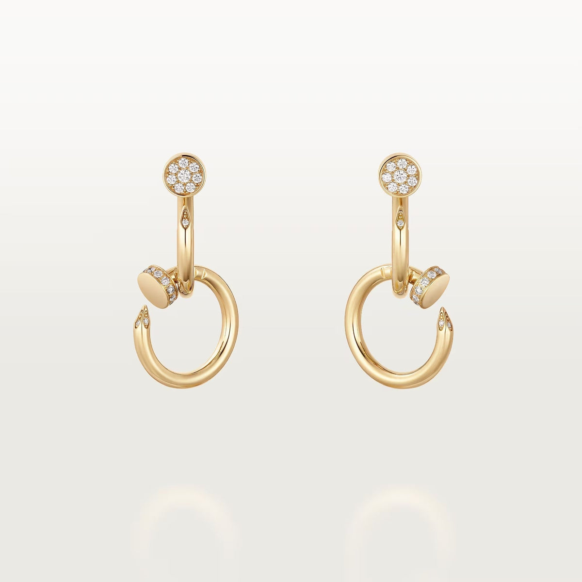 [sparkle Jewelery]JUSTE HALF DIAMOND DOUBLE EARRINGS