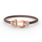 [sparkle Jewelry ]FORCE LARGE HORSESHOE HALF DIAMOND BRACELET ROSE GOLD