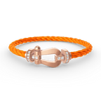 [sparkle Jewelry ]FORCE LARGE HORSESHOE HALF DIAMOND BRACELET ROSE GOLD