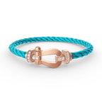 [sparkle Jewelry ]FORCE LARGE HORSESHOE HALF DIAMOND BRACELET ROSE GOLD