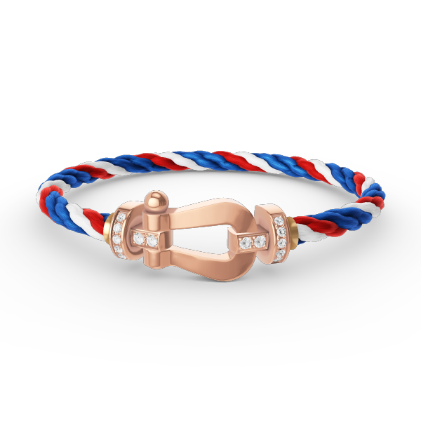 [Sparkle]FORCE GROSSES HORSESHOE HALBER DIAMANT ARMREIF - ROSÉGOLD