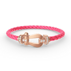 [sparkle Jewelry ]FORCE LARGE HORSESHOE HALF DIAMOND BRACELET ROSE GOLD