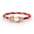[sparkle Jewelry ]FORCE LARGE HORSESHOE HALF DIAMOND BRACELET ROSE GOLD