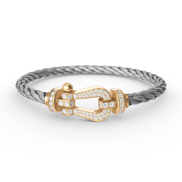 [Sparkle]GROSSES HUFEISEN ARMBAND VOLL MIT DIAMANTEN - GOLD