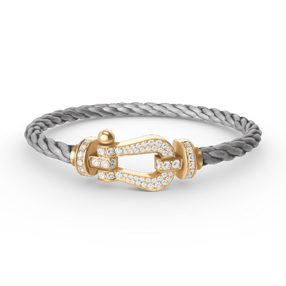 [Sparkle]GROSSES HUFEISEN ARMBAND VOLL MIT DIAMANTEN - GOLD