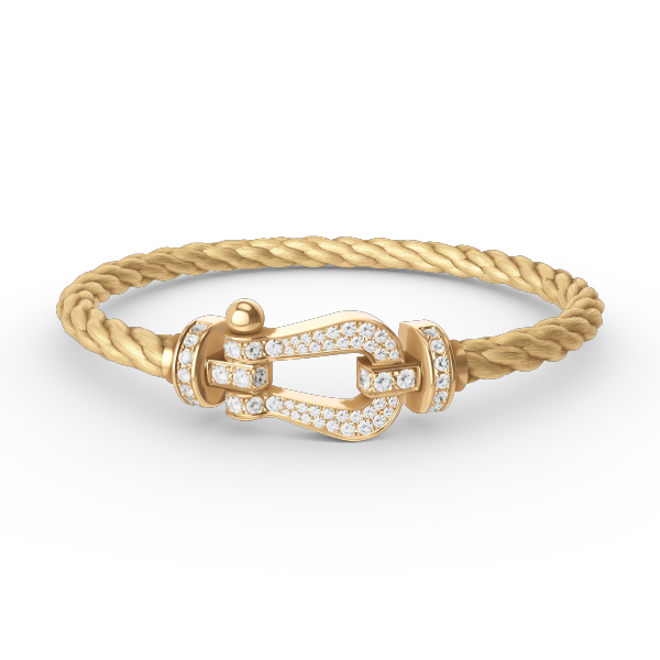 [Sparkle]GROSSES HUFEISEN ARMBAND VOLL MIT DIAMANTEN - GOLD