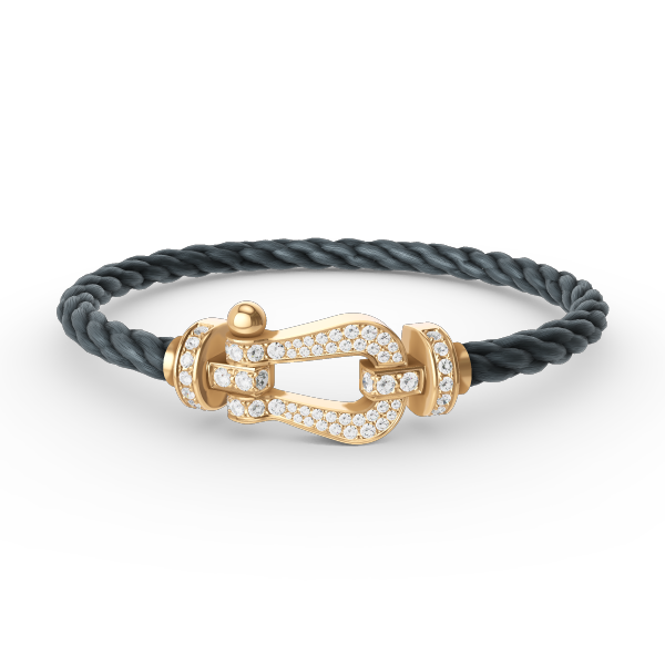 [Sparkle]GROSSES HUFEISEN ARMBAND VOLL MIT DIAMANTEN - GOLD