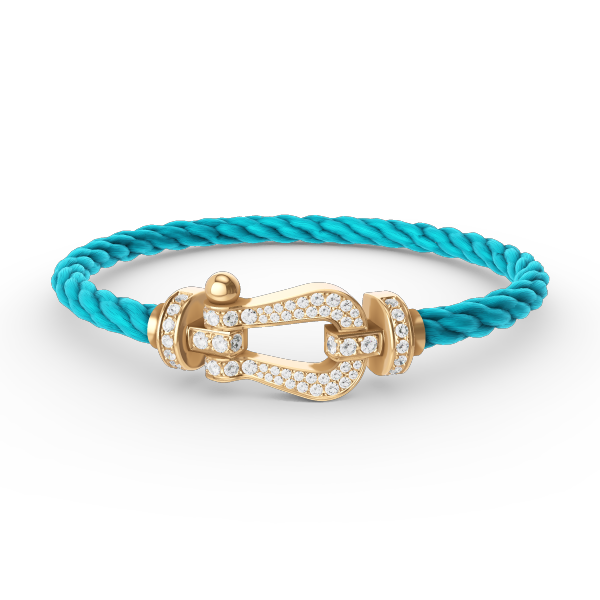 [Sparkle]GROSSES HUFEISEN ARMBAND VOLL MIT DIAMANTEN - GOLD