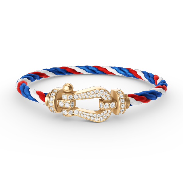 [Sparkle]GROSSES HUFEISEN ARMBAND VOLL MIT DIAMANTEN - GOLD