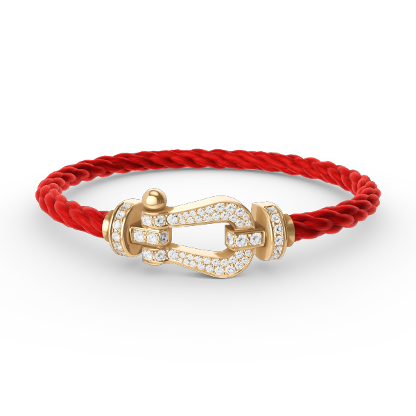 [Sparkle]GROSSES HUFEISEN ARMBAND VOLL MIT DIAMANTEN - GOLD