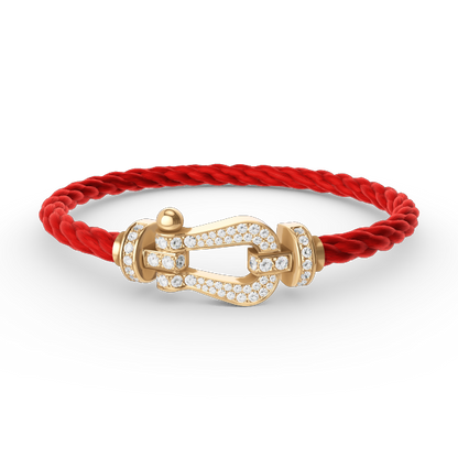 [Sparkle]GROSSES HUFEISEN ARMBAND VOLL MIT DIAMANTEN - GOLD