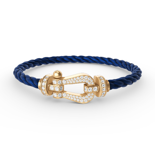 [Sparkle]GROSSES HUFEISEN ARMBAND VOLL MIT DIAMANTEN - GOLD