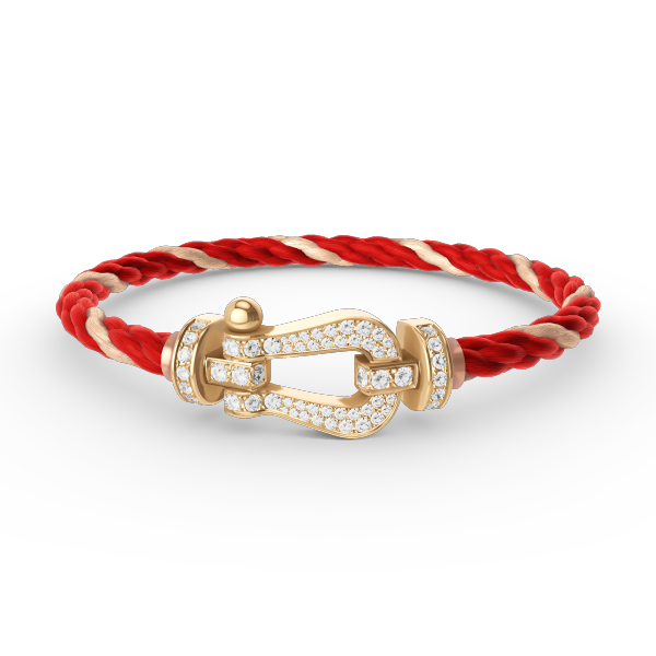 [Sparkle]GROSSES HUFEISEN ARMBAND VOLL MIT DIAMANTEN - GOLD