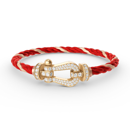[Sparkle]GROSSES HUFEISEN ARMBAND VOLL MIT DIAMANTEN - GOLD