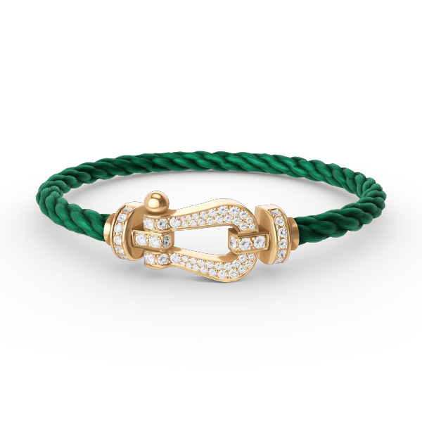 [Sparkle]GROSSES HUFEISEN ARMBAND VOLL MIT DIAMANTEN - GOLD