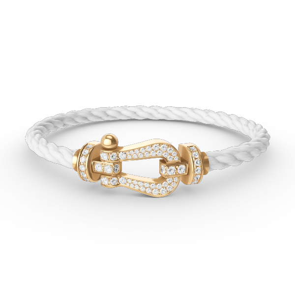 [Sparkle]GROSSES HUFEISEN ARMBAND VOLL MIT DIAMANTEN - GOLD