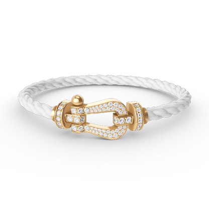[Sparkle]GROSSES HUFEISEN ARMBAND VOLL MIT DIAMANTEN - GOLD