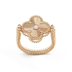 [sparkle Jewelry ]CLOVER RIVERSIBLE PINK GOLD RING