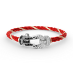 [sparkle Jewelry ]FORCE LARGE HORSESHOE BLACK WHITE DIAMOND BRACELET SILVER