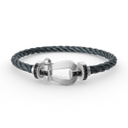 [sparkle Jewelry ]FORCE LARGE HORSESHOE BLACK DIAMOND BRACELET SILVER