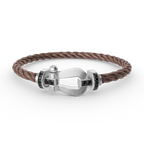[sparkle Jewelry ]FORCE LARGE HORSESHOE BLACK DIAMOND BRACELET SILVER