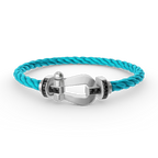 [sparkle Jewelry ]FORCE LARGE HORSESHOE BLACK DIAMOND BRACELET SILVER