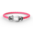 [sparkle Jewelry ]FORCE LARGE HORSESHOE BLACK DIAMOND BRACELET SILVER