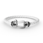 [sparkle Jewelry ]FORCE LARGE HORSESHOE BLACK DIAMOND BRACELET SILVER