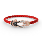 [sparkle Jewelry ]FORCE LARGE HORSESHOE BLACK WHITE DIAMOND BRACELET ROSE GOLD