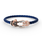 [sparkle Jewelry ]FORCE LARGE HORSESHOE BLACK WHITE DIAMOND BRACELET ROSE GOLD