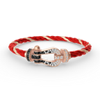 [sparkle Jewelry ]FORCE LARGE HORSESHOE BLACK WHITE DIAMOND BRACELET ROSE GOLD