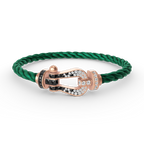 [sparkle Jewelry ]FORCE LARGE HORSESHOE BLACK WHITE DIAMOND BRACELET ROSE GOLD
