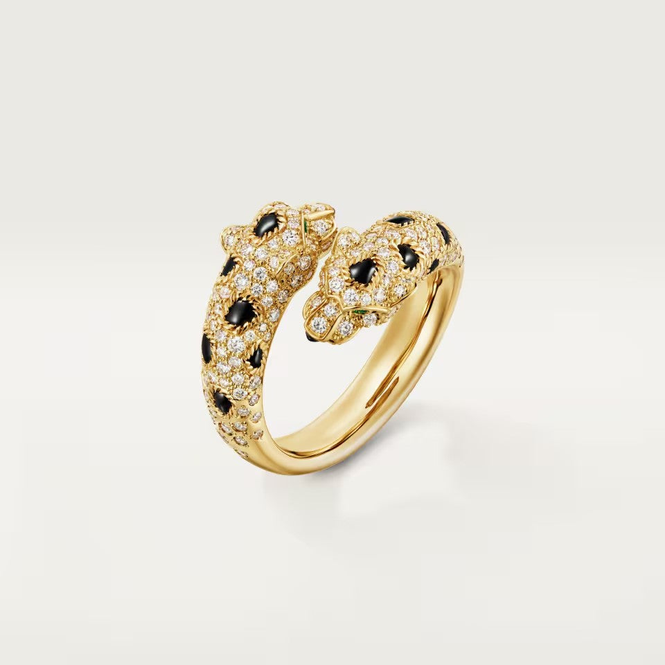 [sparkle Jewelery]PANTHERE DOUBLE HEADED FULL DIAMOND  RING