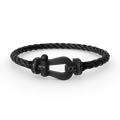[sparkle Jewelry ]FORCE LARGE SERIES HORSESHOE BLACK SAMURAI BRACELET