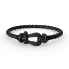 [sparkle Jewelry ]FORCE LARGE SERIES HORSESHOE BLACK SAMURAI BRACELET