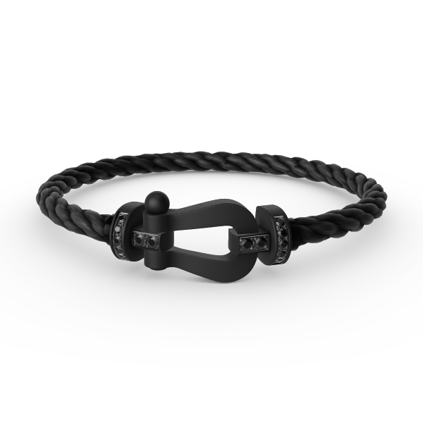 [sparkle Jewelry ]FORCE LARGE SERIES HORSESHOE BLACK SAMURAI BRACELET