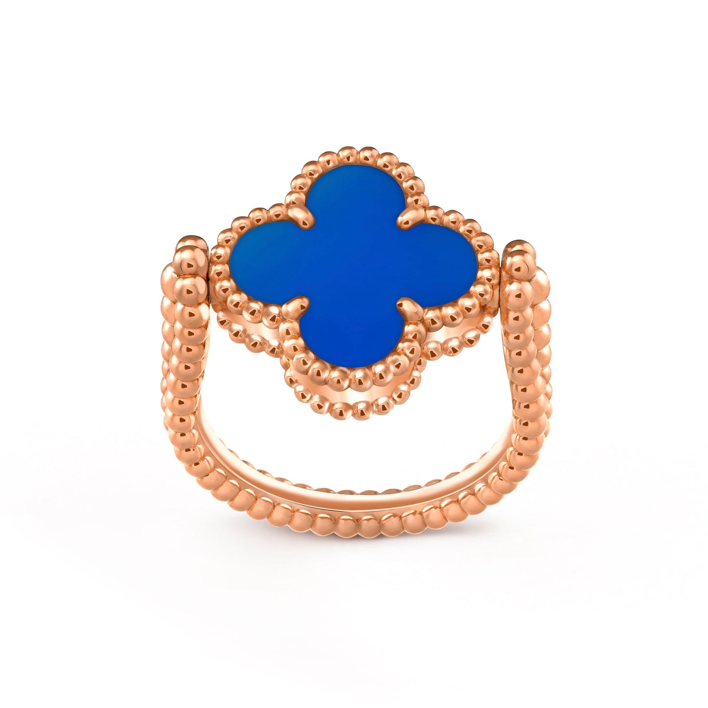 [Sparkle]LUCKY CLOVER ROSE GOLD REVERSIBLE RING