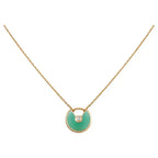 [sparkle Jewelry]AMULETTE GOLD MALACHITE NECKLACE