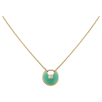 [sparkle Jewelry]AMULETTE GOLD MALACHITE NECKLACE