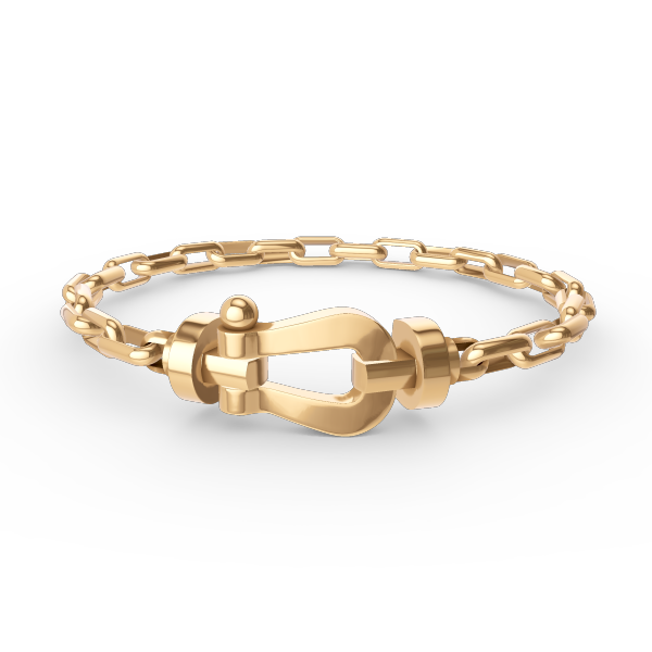 [Sparkle]FORCE GROSSER HUFEISENVERSCHLUSS METALLARMBAND