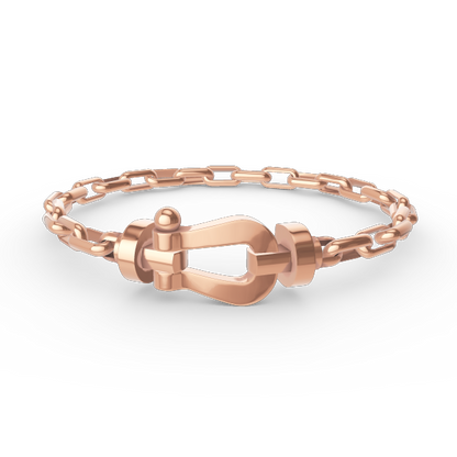 [Sparkle]FORCE GROSSER HUFEISENVERSCHLUSS METALLARMBAND