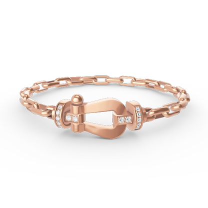 [Sparkle]FORCE GROSSER HUFEISENVERSCHLUSS METALLARMBAND